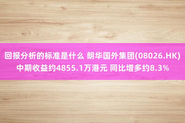 回报分析的标准是什么 朗华国外集团(08026.HK)中期收益约4855.1万港元 同比增多约8.3%