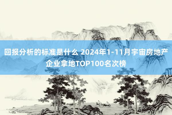 回报分析的标准是什么 2024年1-11月宇宙房地产企业拿地TOP100名次榜