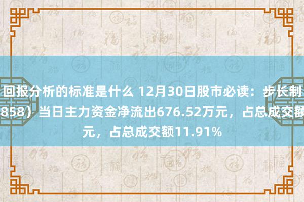 回报分析的标准是什么 12月30日股市必读：步长制药（603858）当日主力资金净流出676.52万元，占总成交额11.91%