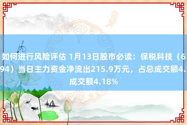 如何进行风险评估 1月13日股市必读：保税科技（600794