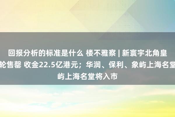 回报分析的标准是什么 楼不雅察 | 新寰宇北角皇王人首轮售罄 收金22.5亿港元；华润、保利、象屿上海名堂将入市