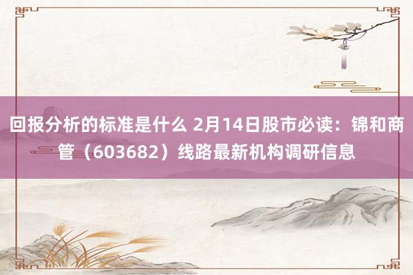 回报分析的标准是什么 2月14日股市必读：锦和商管（603682）线路最新机构调研信息