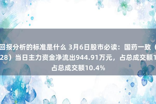 回报分析的标准是什么 3月6日股市必读：国药一致（00002