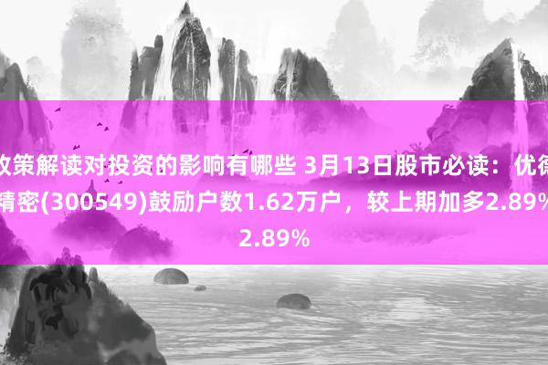 政策解读对投资的影响有哪些 3月13日股市必读：优德精密(3